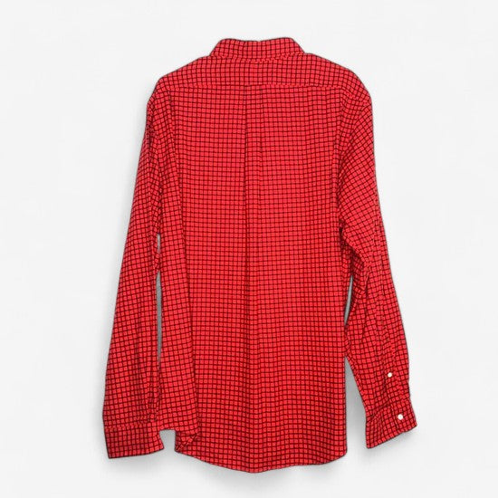 Ralph Lauren Men's Red & Black Box Check Blake Dress Shirt - Size XL