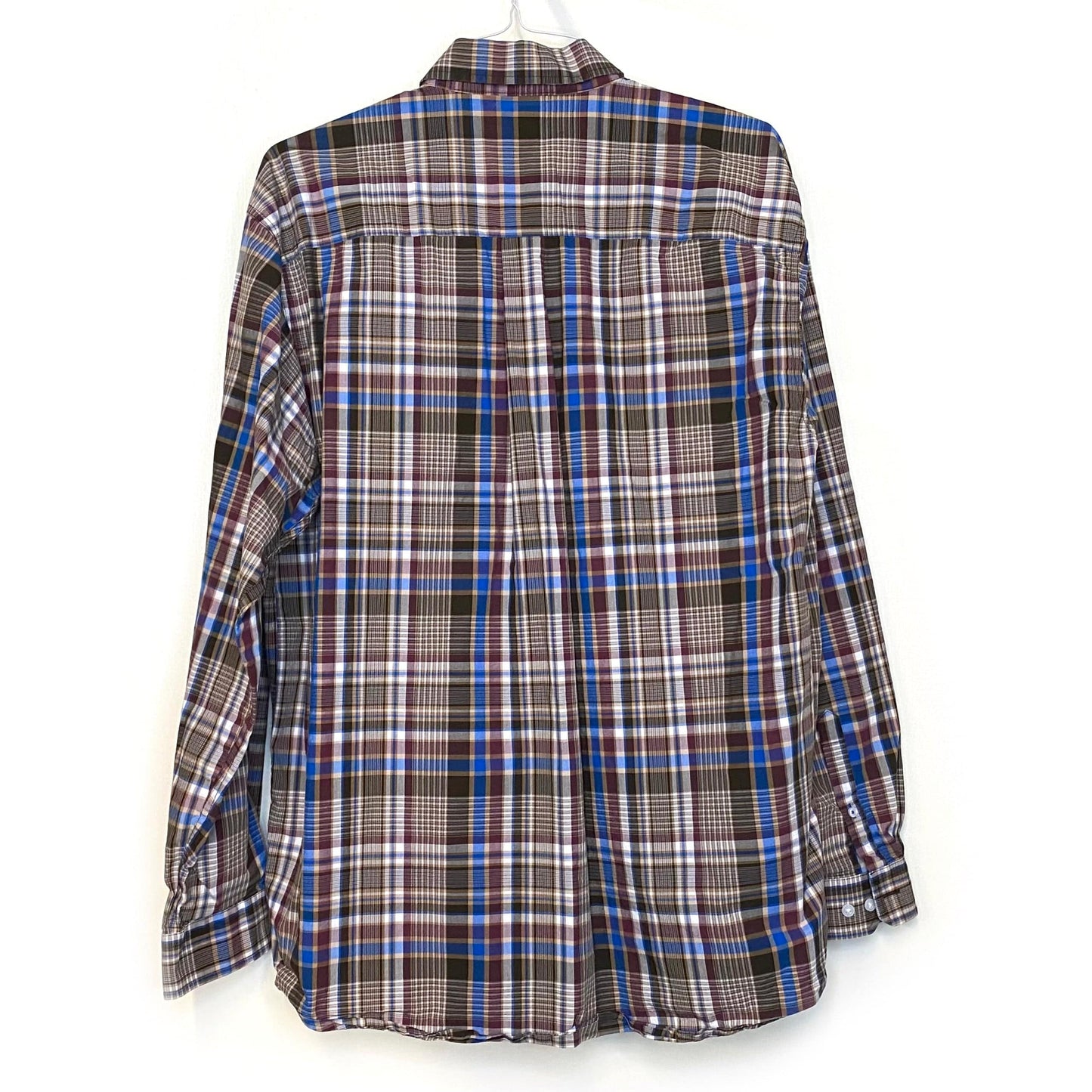 Cinch Mens Size L Multicolor Plaid Button-Down Dress Shirt L/s EUC