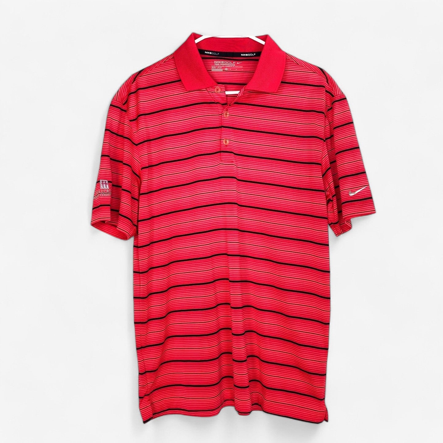 Nike Men's Red/Black Dri-FIT Tour Performance Golf Polo - Size M