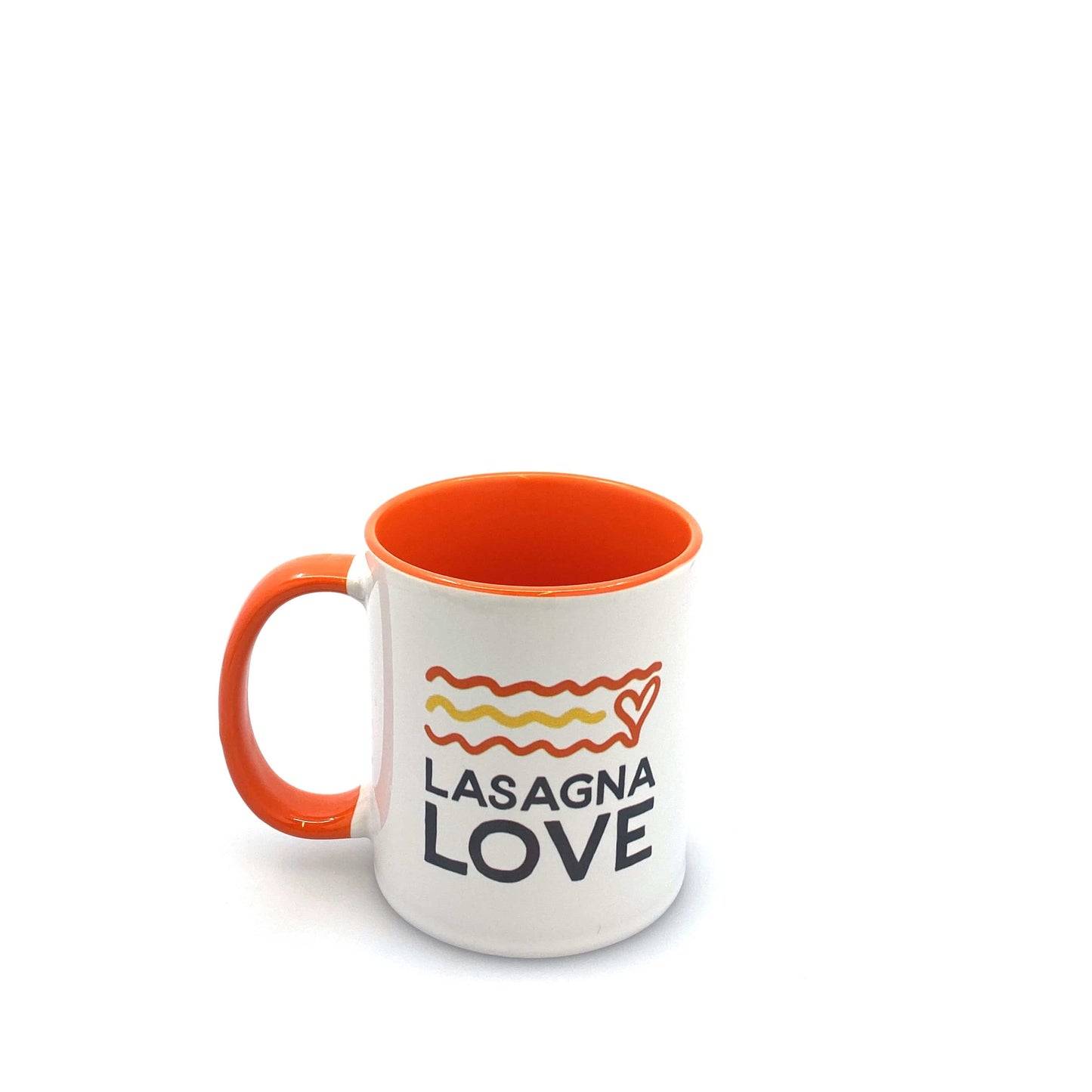 Lasagna Love Chef Charity Volunteer Exclusive Coffee Cup White Orange 12 Fl Oz