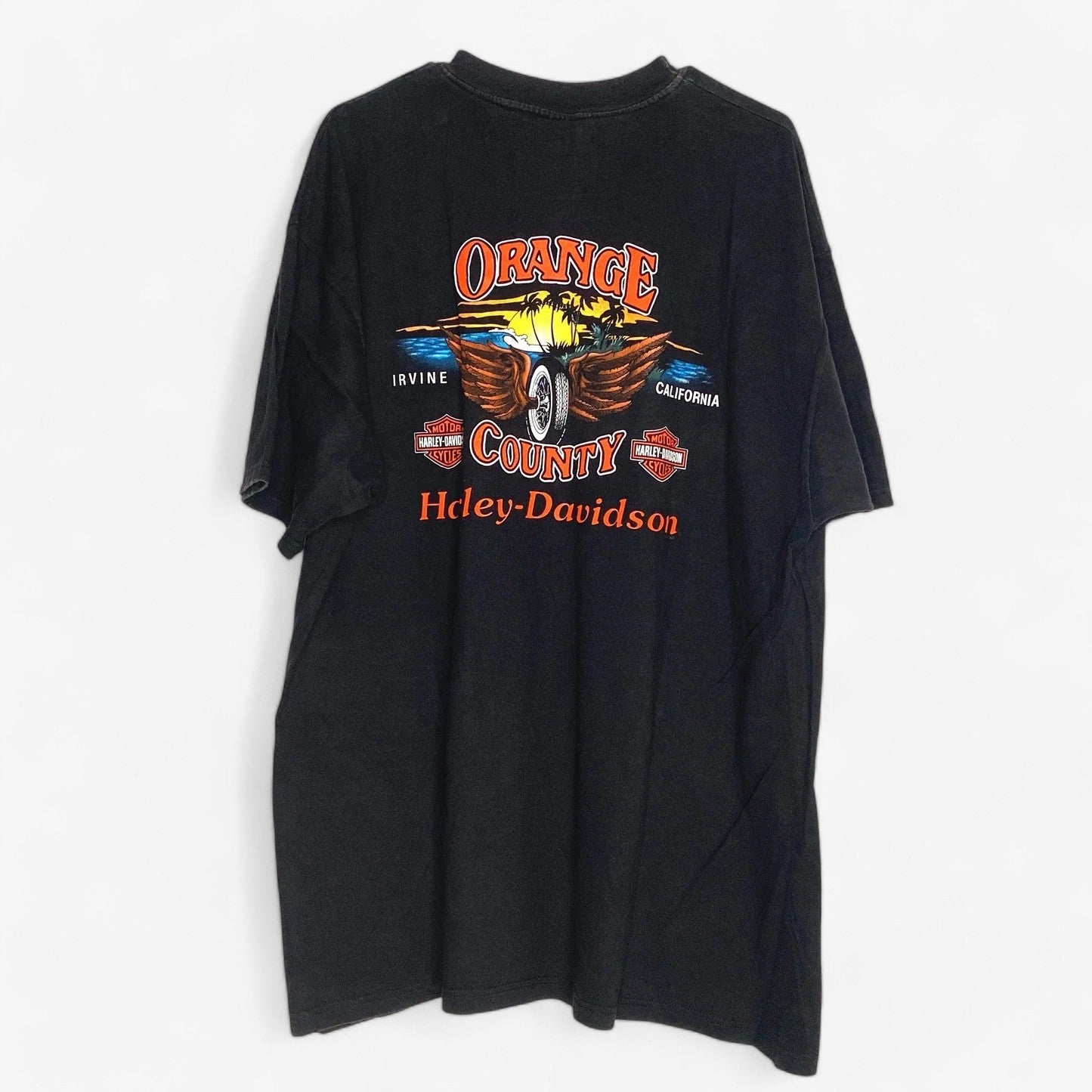 Harley-Davidson Men's Black "Feel the Power" Orange County T-Shirt - Size 2XL - Short Sleeve