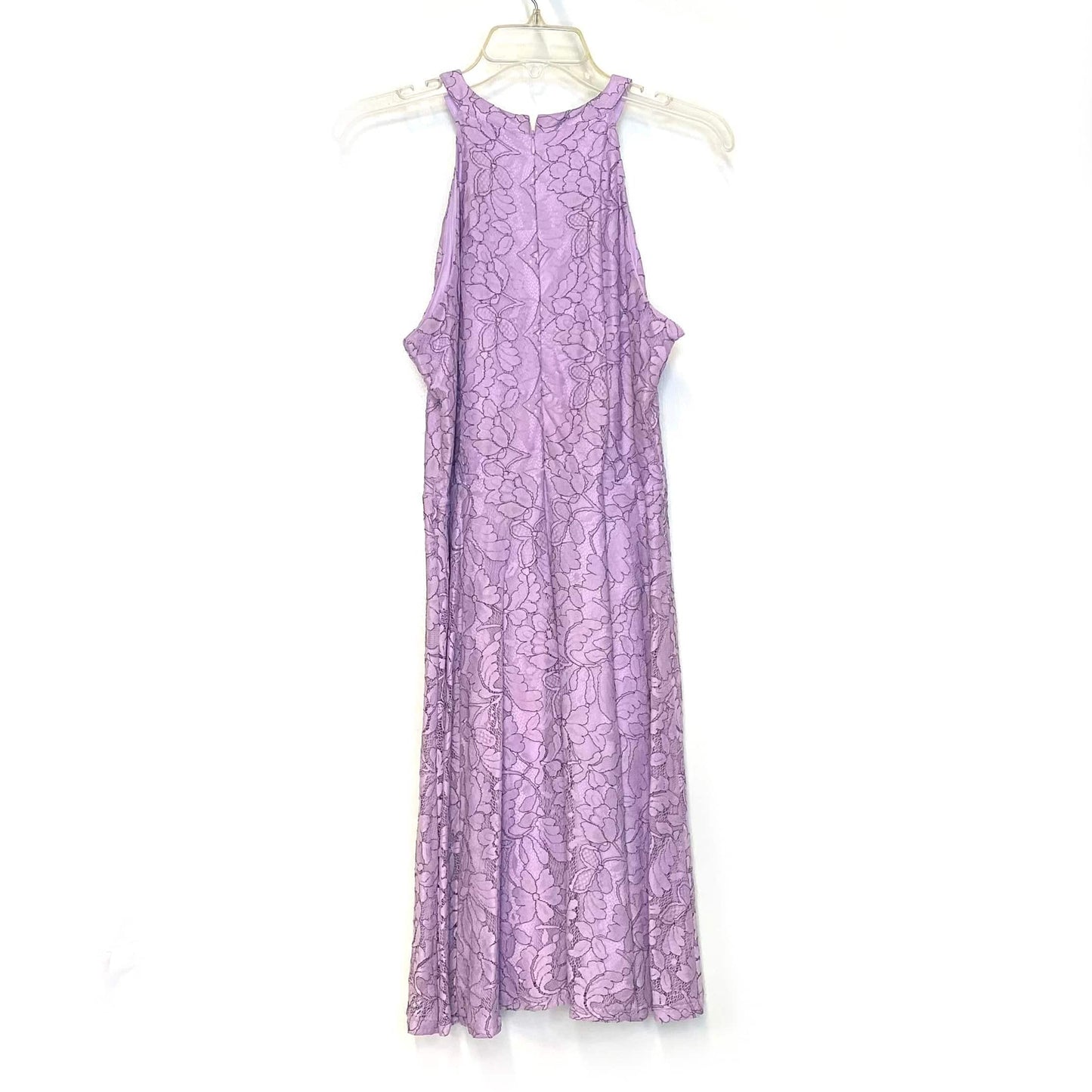 Elle Womens Size L Purple A-Line Halter Dress Sleeveless NWT