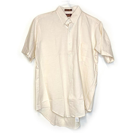 Arnie Mens Size 16½ Yellow Button-Down Full-Cut Shirt S/s EUC