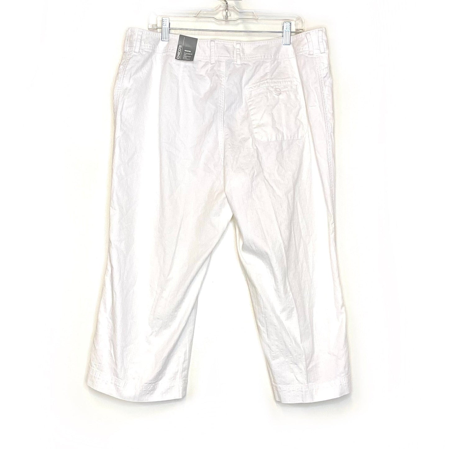 Chicos Modern Womens Size 2.5 Optic White ‘Tobago’ Crop Pants NWT
