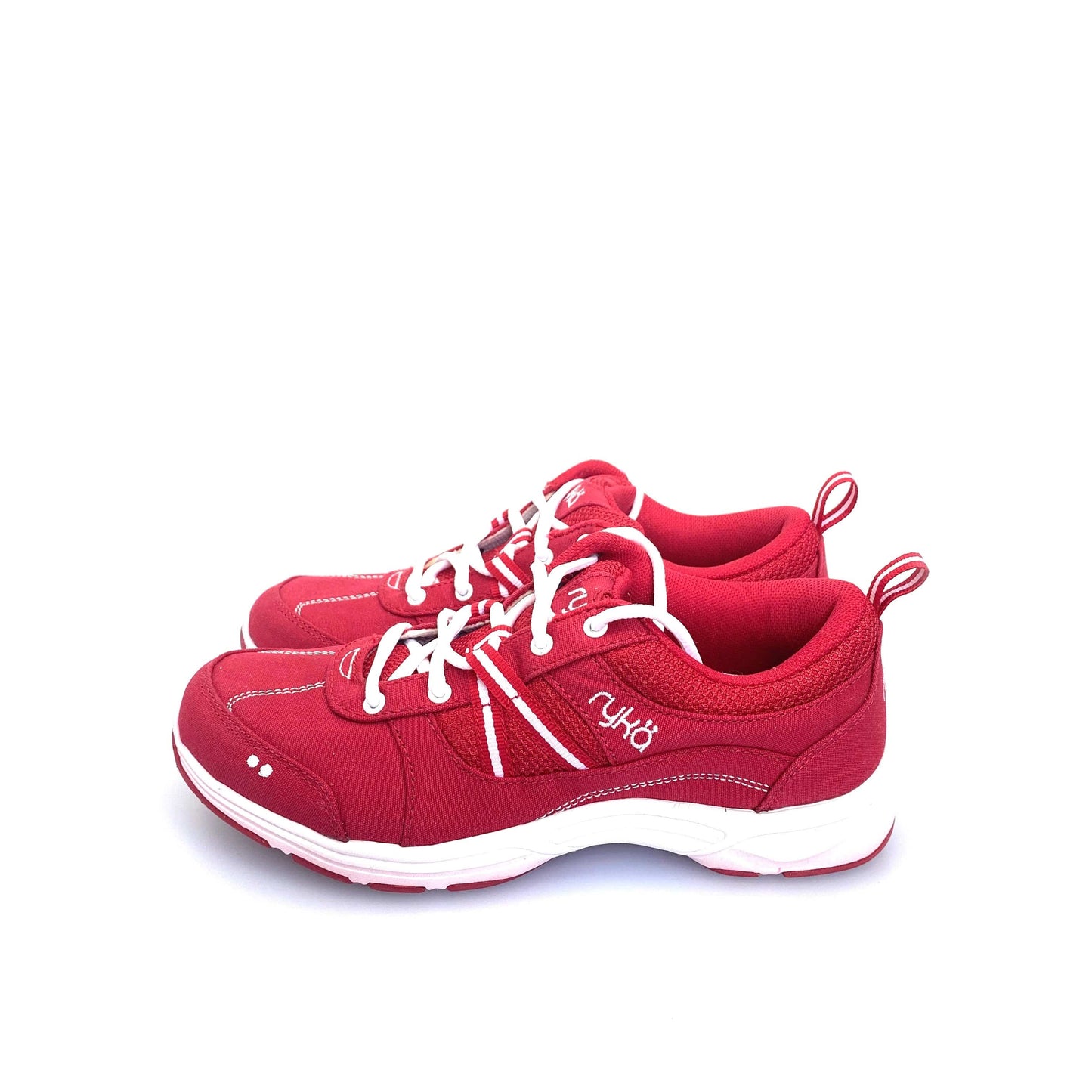 Rykä Crimson Red Tempo Walking Shoe, Size 6.5M Red/White Lace Up Shoes NEW