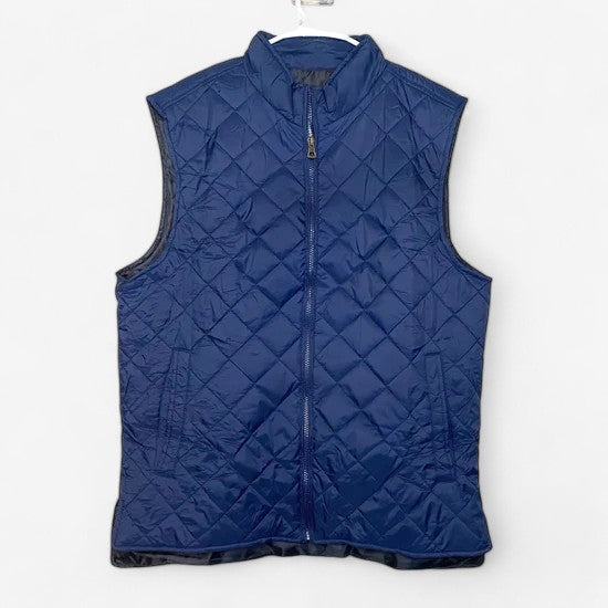 Weatherproof Vintage Men's Blue Quilted Vest - Size L - Full Zip