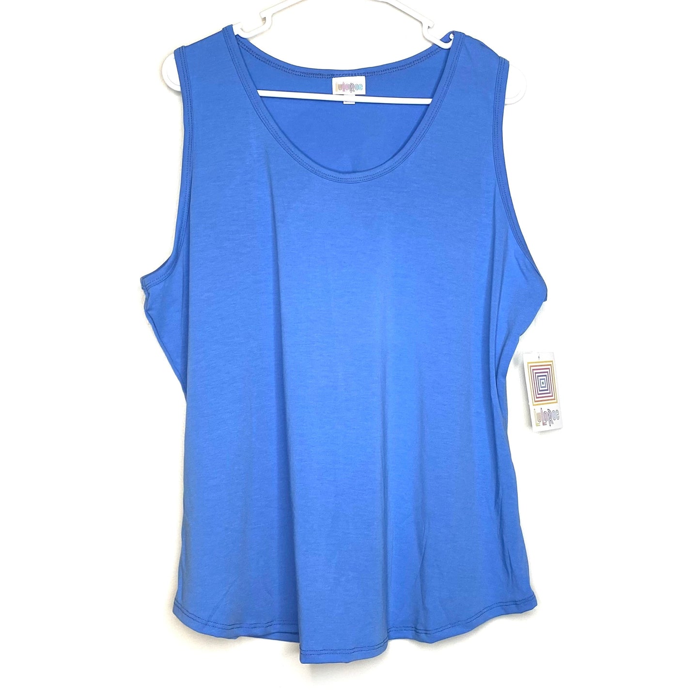 LuLaRoe Womens Size 3XL Sky Blue Tank Top Shirt Solid Tank Sleeveless NWT
