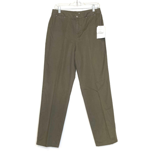 Liz Claiborne LizWear Jeans Womens Size 10 Green Flat Front Pants NWT