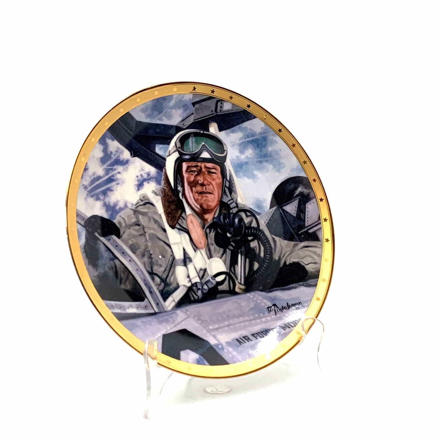 John Wayne | Tribute To Jet Pilots | Franklin Mint Collectors Plates Series | 8 in.