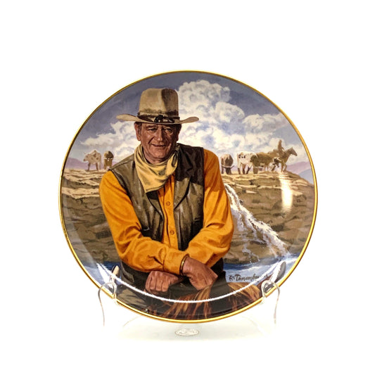 John Wayne | Rugged Horseman | Franklin Mint Collectors Plates Series | 8 in.
