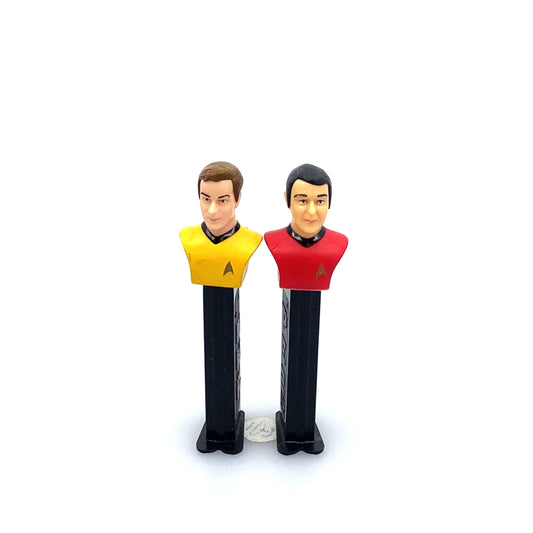 Pez Dispenser | Star Trek Captain Kirk & Scotty | Color: Red | (Set of 2) | Pre-Owned