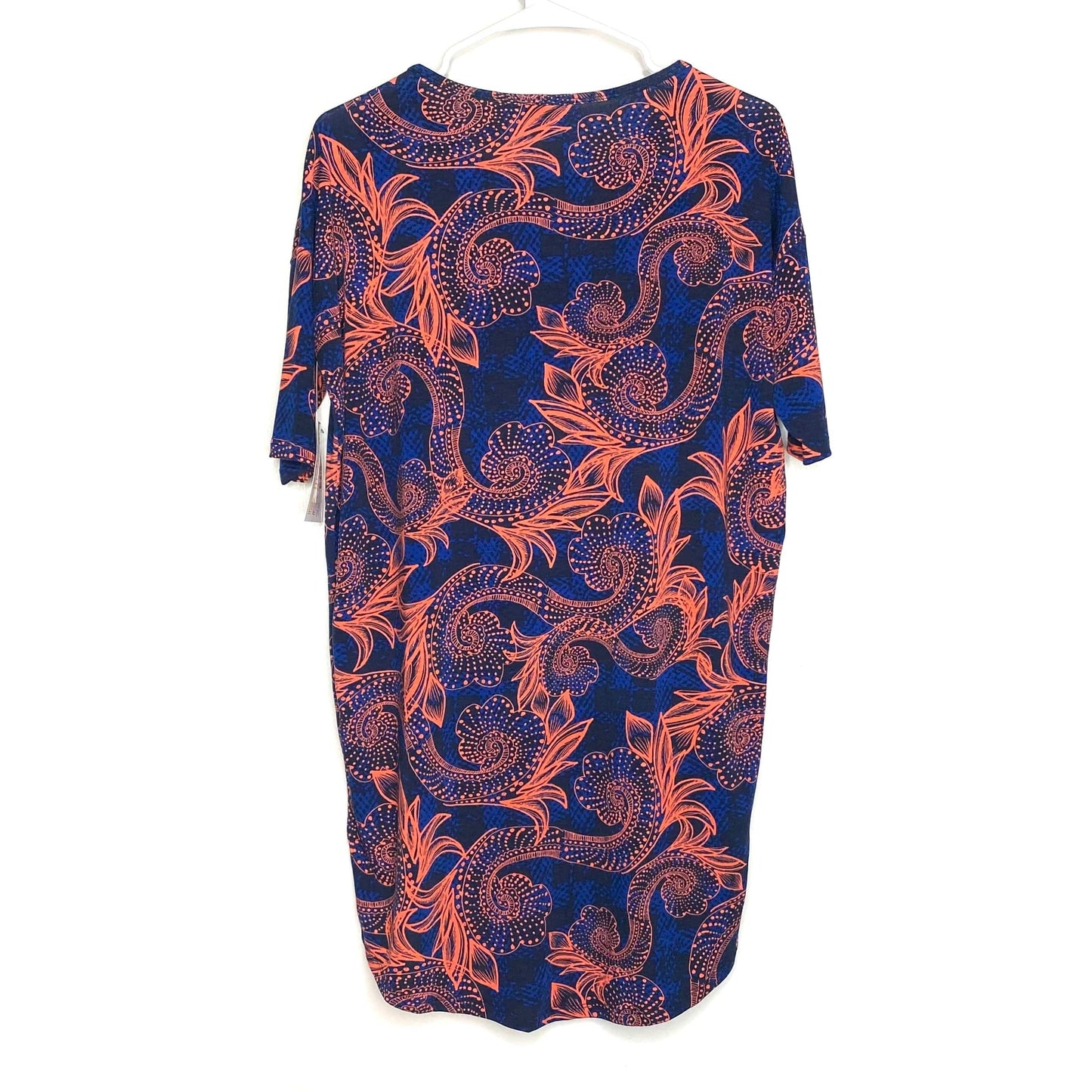 LuLaRoe | Floral Irma S/s Tunic Top | Color: Blue/Orange | Size: XXS | NWT