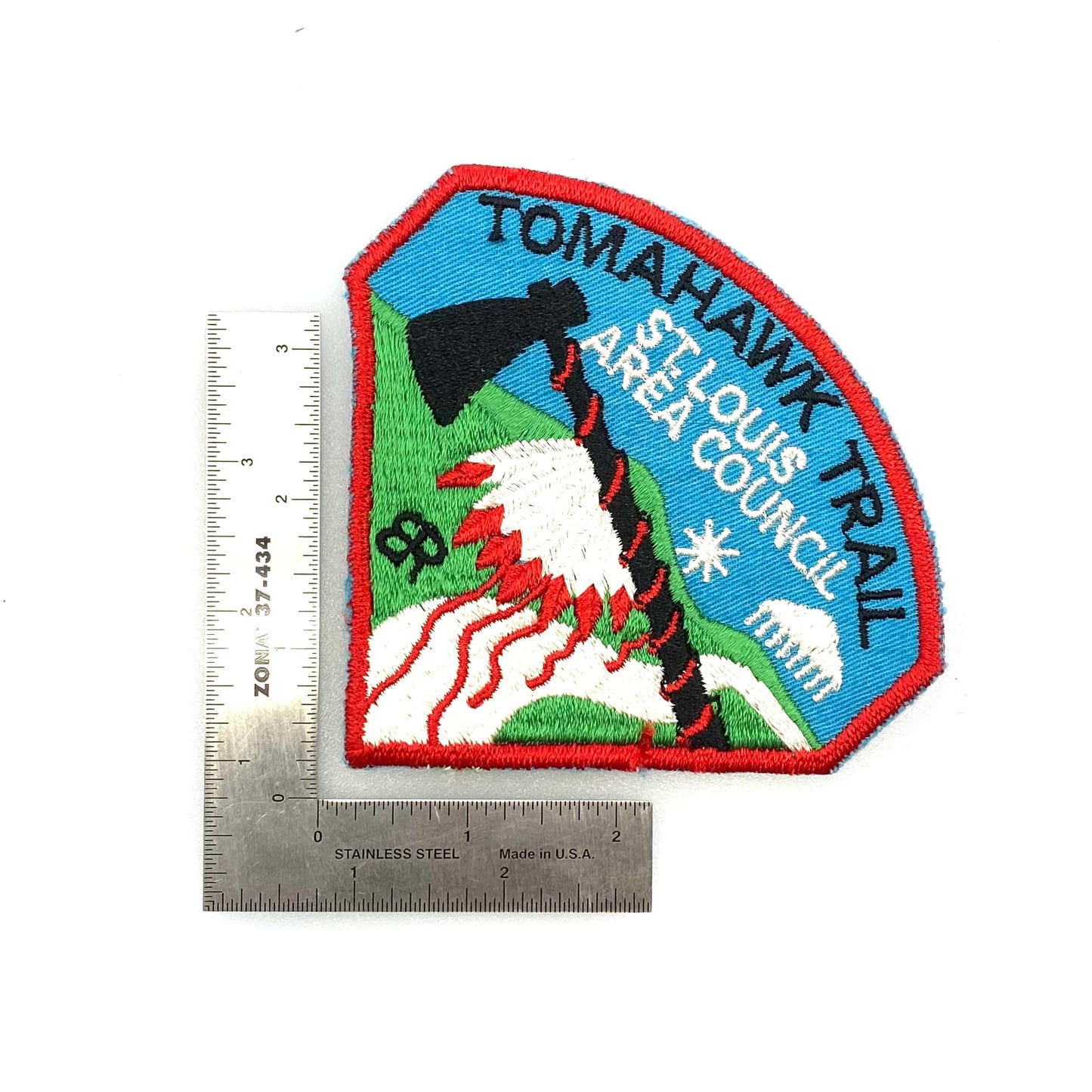 Vintage Boys Scouts of America “Tomahawk Trail St Louis Area Council” Badge Patch Diamond NEW