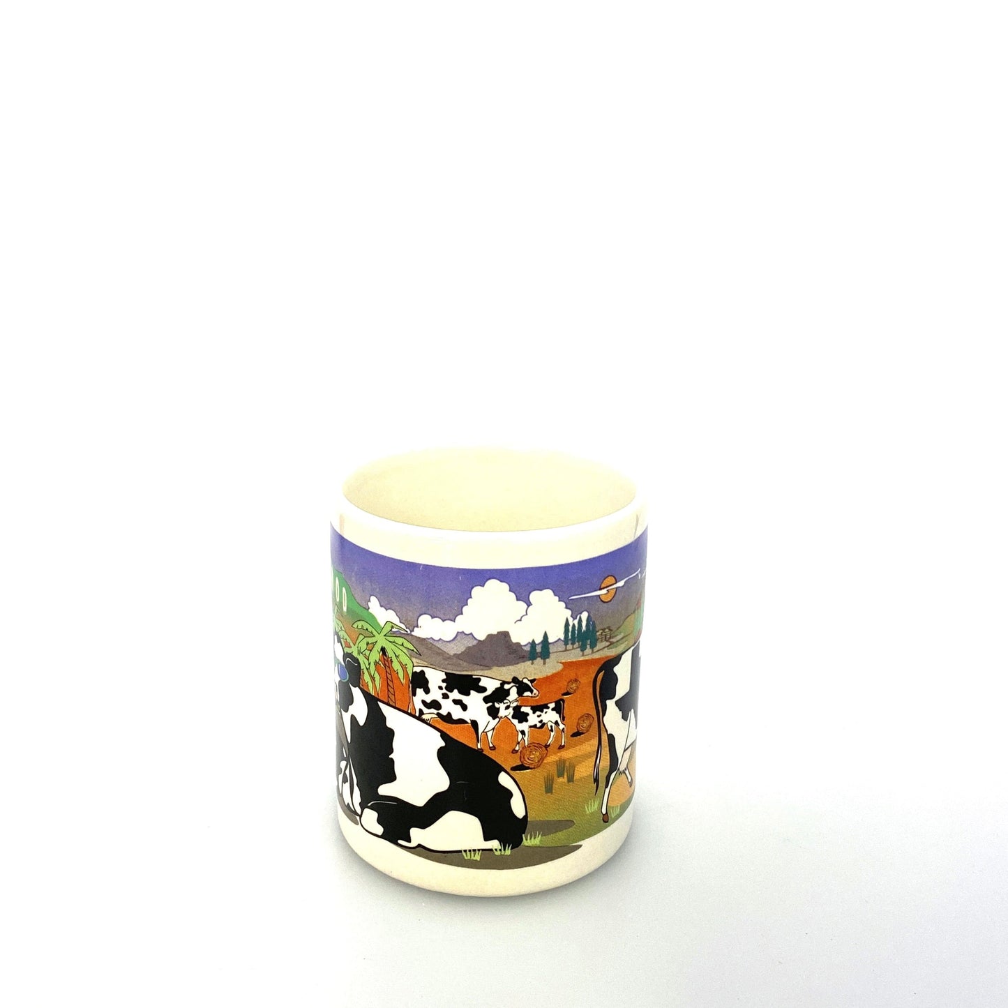 Road Trip Cows Travelin’ West White Ceramic Coffee Cup 12 Fl Oz