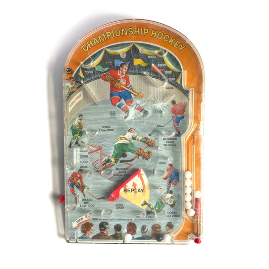 Vintage Marx Toys Tabletop Pinball Championship Hockey Game, 1960’s