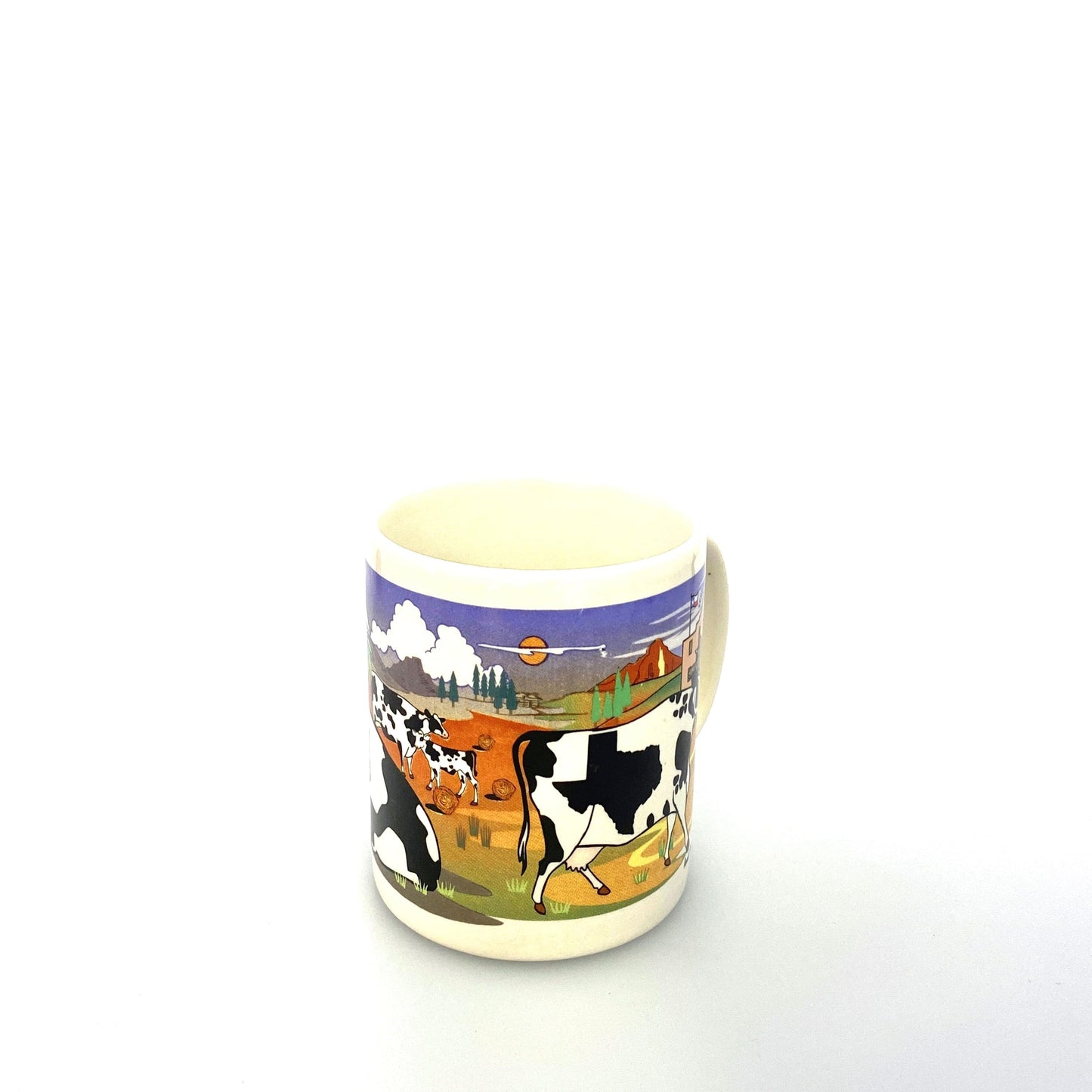 Road Trip Cows Travelin’ West White Ceramic Coffee Cup 12 Fl Oz