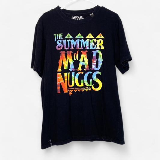 LRG Men's Black "Summer of Mad Nuggs" Graphic T-Shirt - Size L - Premium Fit