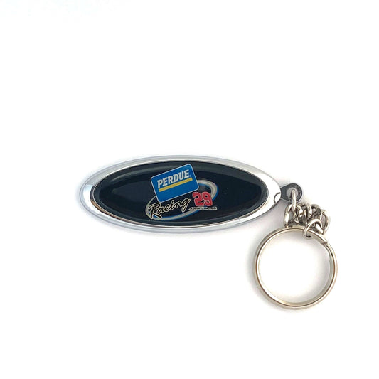 Vintage “Kevin Harvick #29 Perdue Racing” Enamel Keychain Key Ring Souvenir