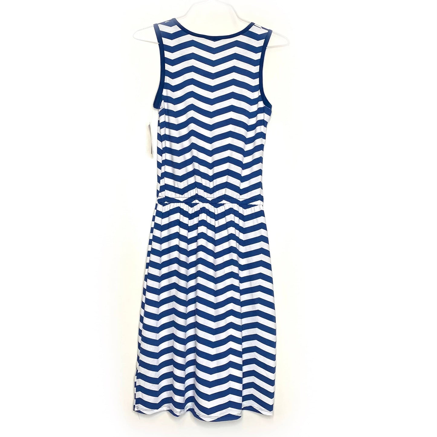 LuLaRoe Womens S Blue/White Summer Chevron Tank Sleeveless NWT