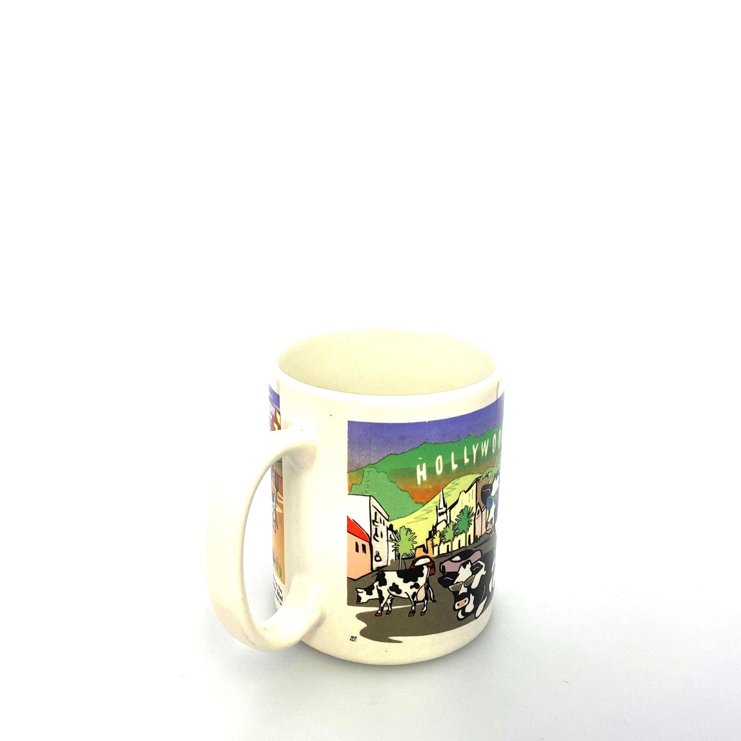 Road Trip Cows Travelin’ West White Ceramic Coffee Cup 12 Fl Oz