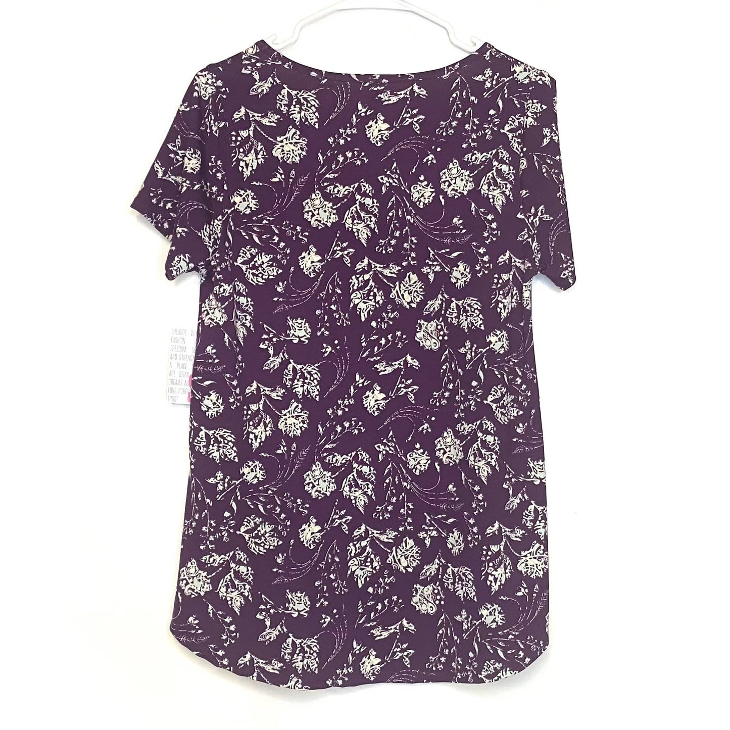 LuLaRoe Womens S Purple/Green Classic T Floral T-Shirt S/s NWT