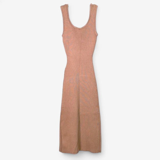 Windsor Women's Size L Beige Sleeveless Bodycon Dress with Slit