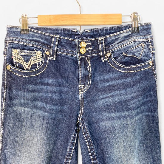 Vigoss New York Capri | Size 9/10 Length 21 | Blue Denim