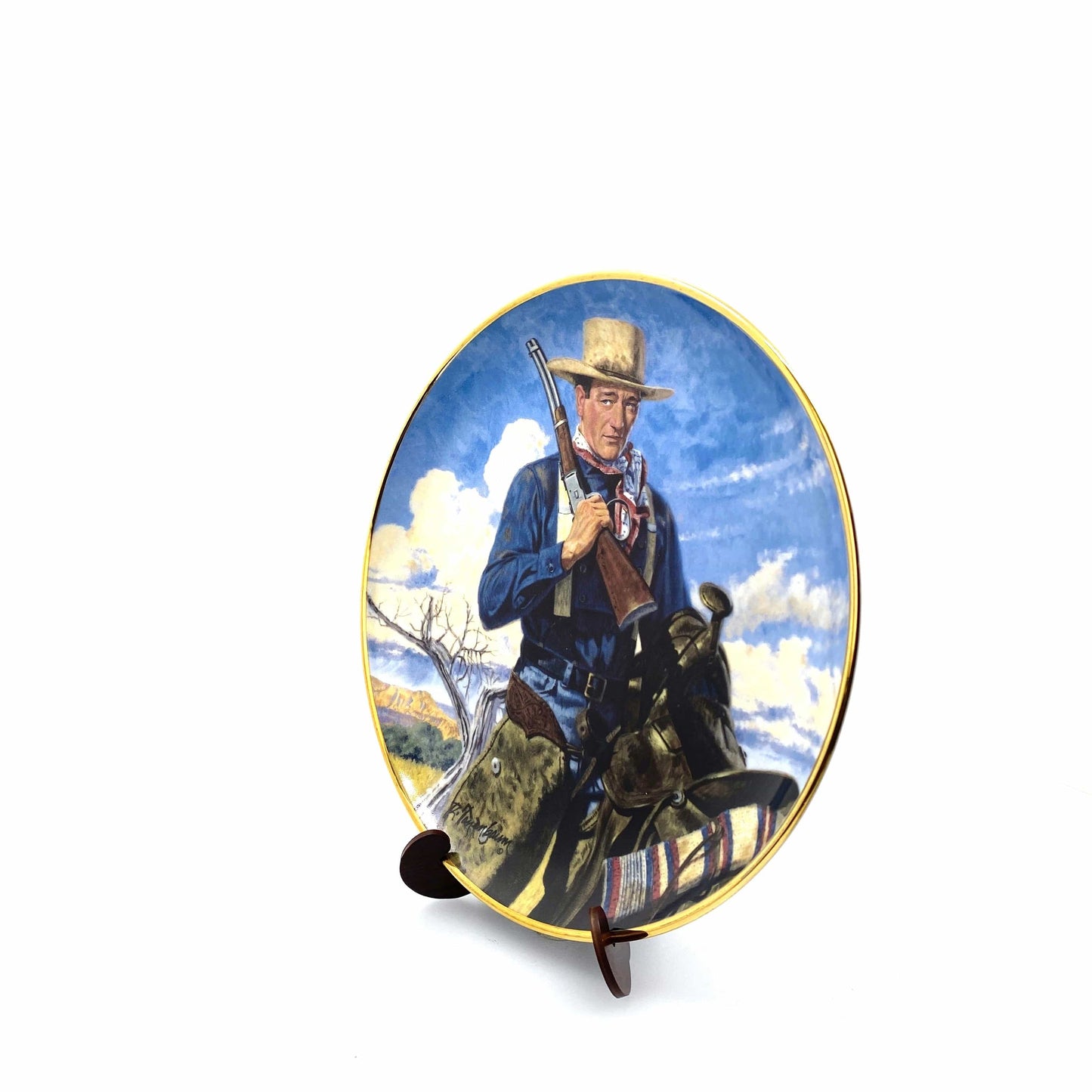 John Wayne | Spirit Of The West | Franklin Mint Collectors Plates Series | 8 in. | EUC