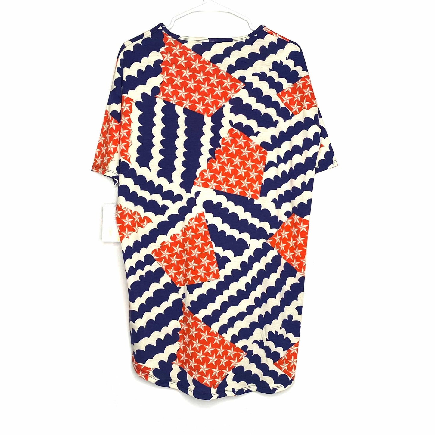 LuLaRoe | Waves & Starts Irma S/s Tunic Top | Color: Red/White/Blue | Size: XXS | NWT