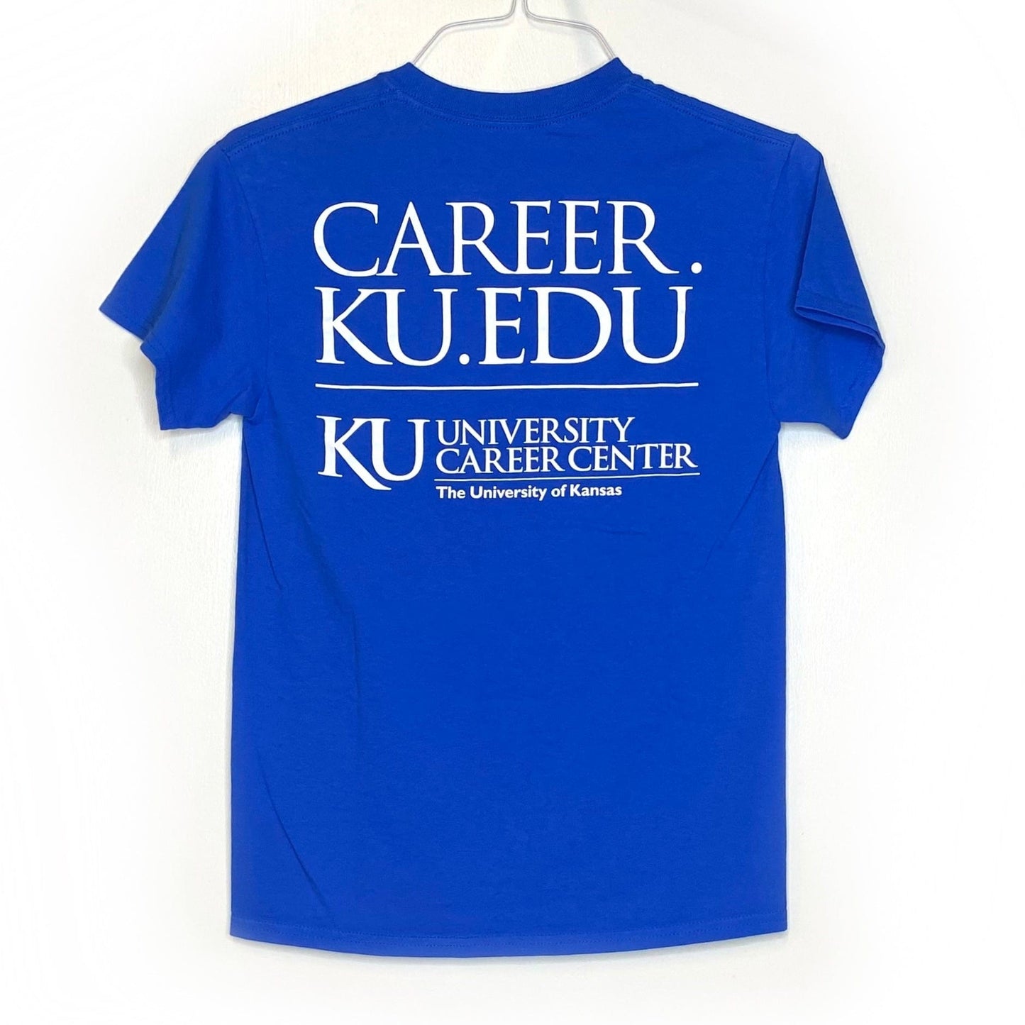 University Of Kansas Jayhawks Size S Unisex Blue T-Shirt S/s Pre-Owned
