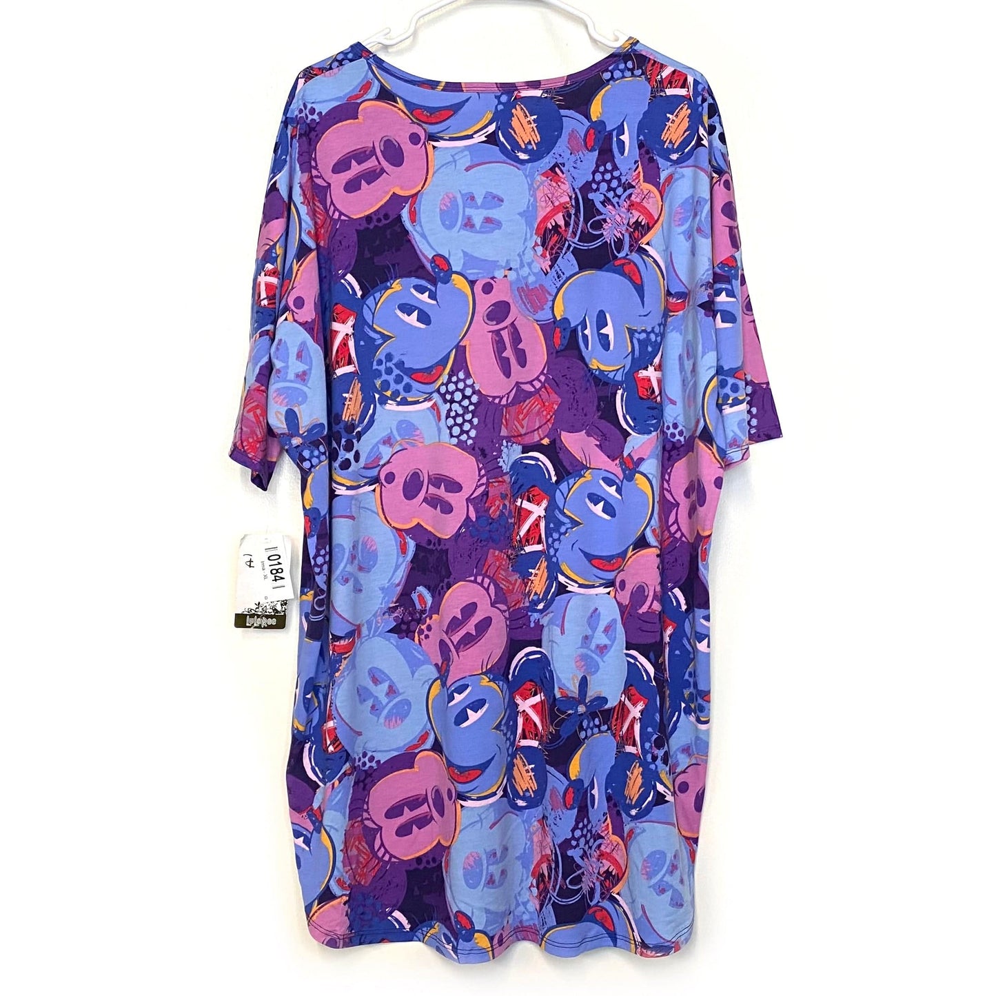 LuLaRoe | Irma Graphic S/s Tunic Top | Design: Mickey Mouse Multicolor | Size: XL | UNICORN | NWT