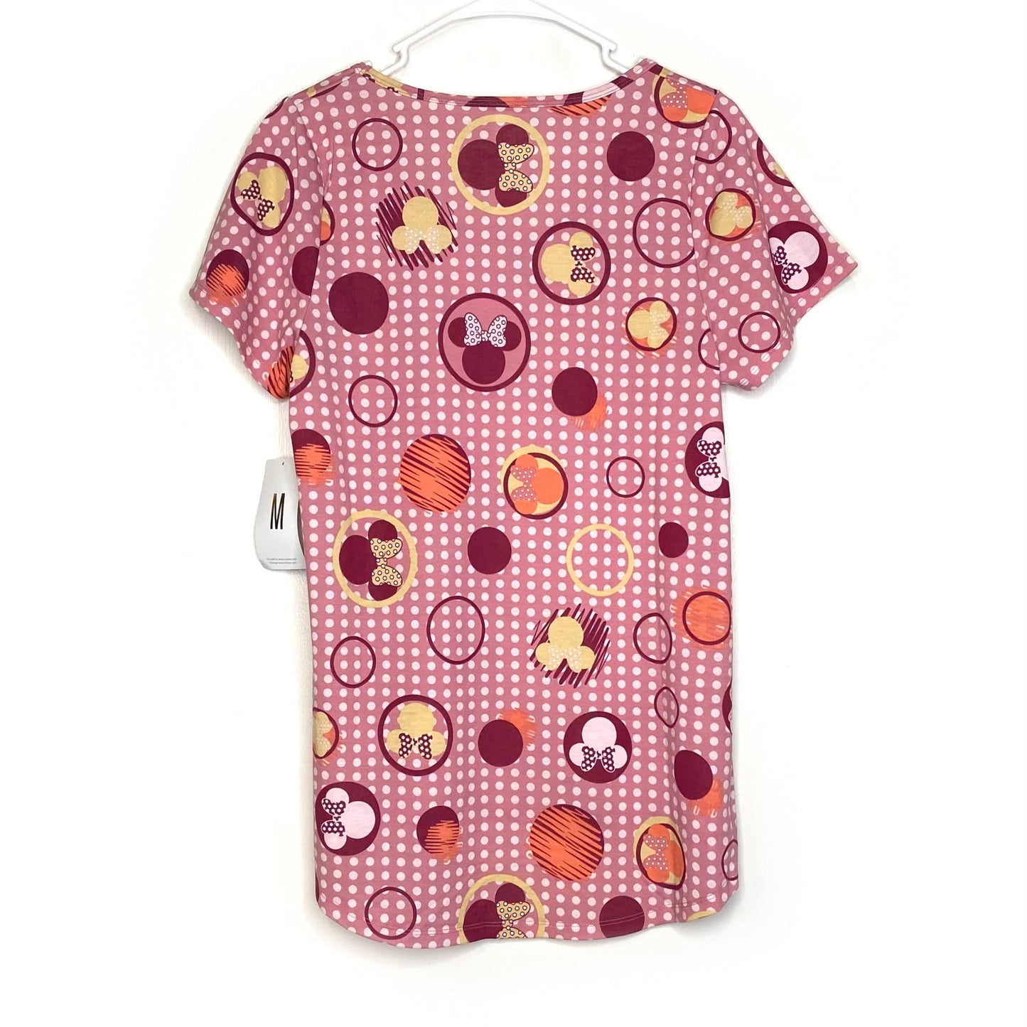 LuLaRoe Womens M Pink Classic T Polka Dot T-Shirt S/s NWT