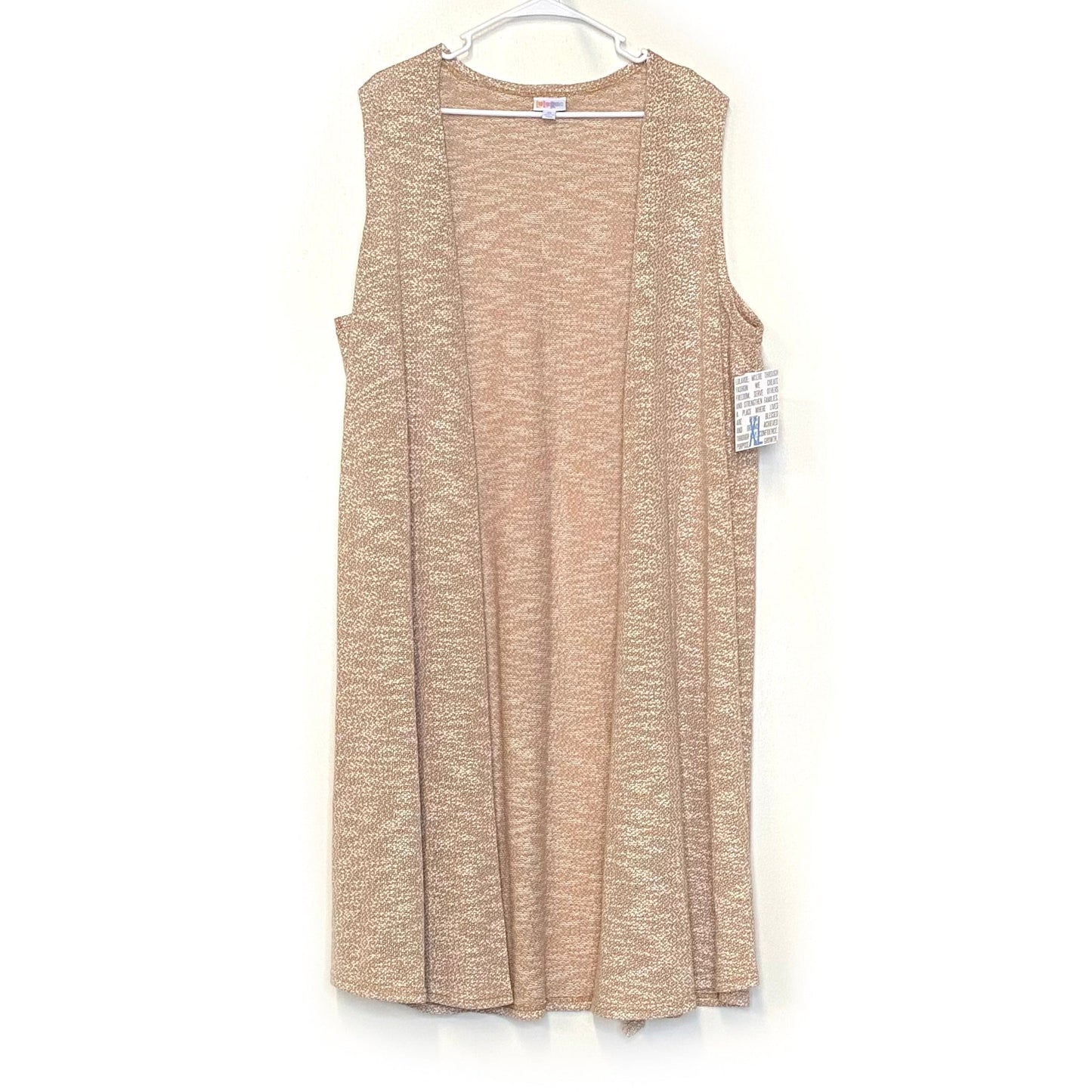 LuLaRoe | Beige Joy Heather Duster Vest | Size: XL | Sleeveless | NWT