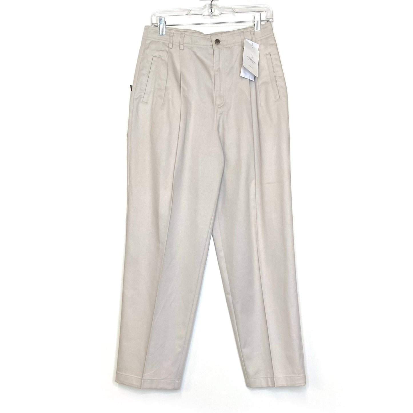 Liz Claiborne LizSport Womens Size 12R Petite Beige Chino Pants Wrinkle-Free NWT