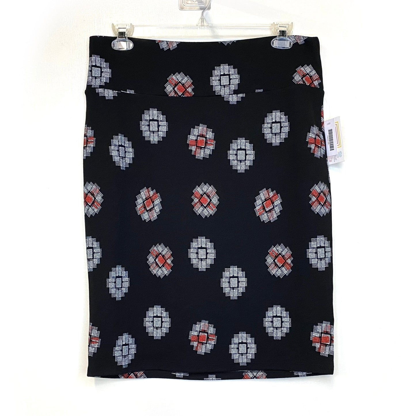 LuLaRoe Womens 2XL Cassie Skirt Black Geometric  NWT