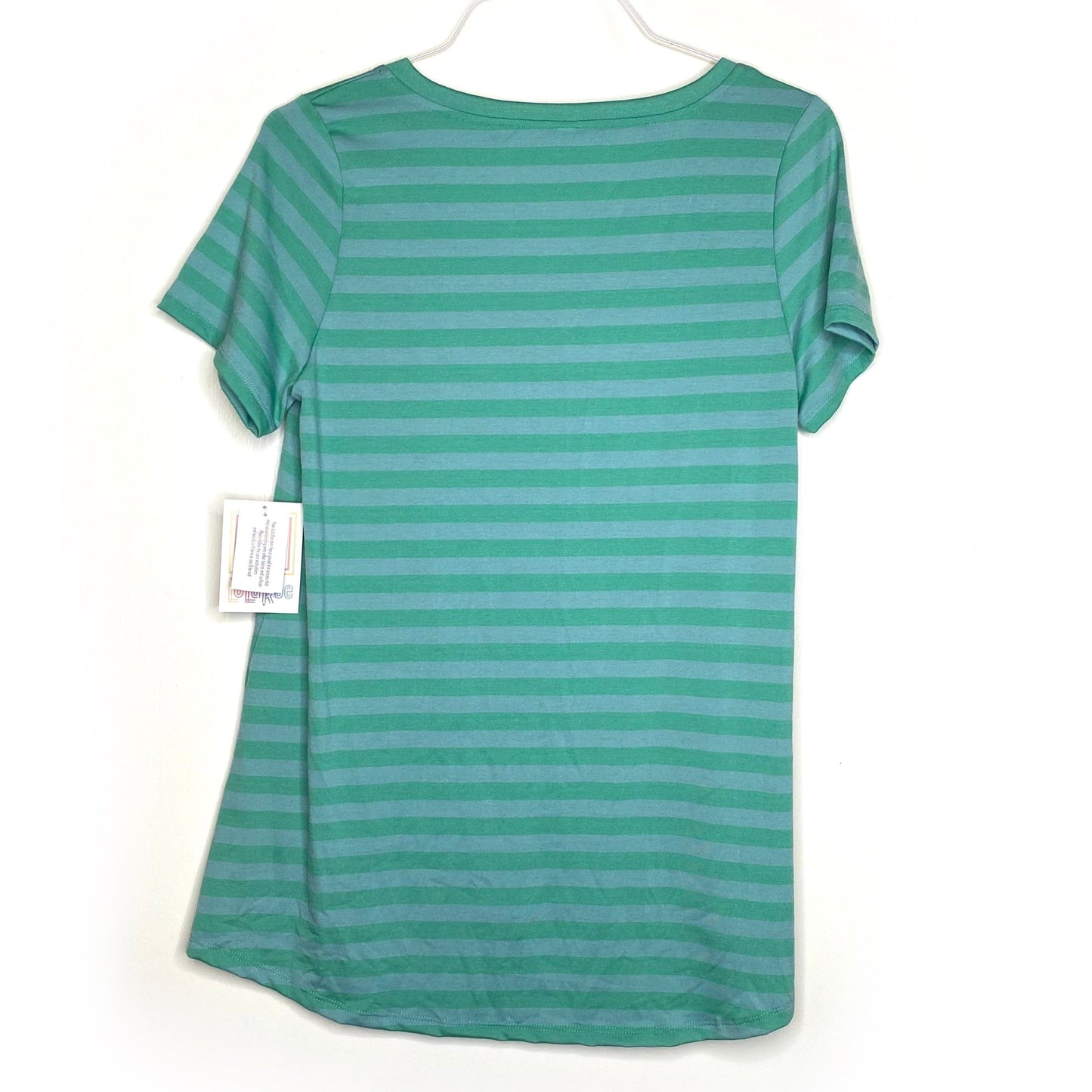 LuLaRoe Womens S Green/Green Christy T Stripes T-Shirt S/s NWT