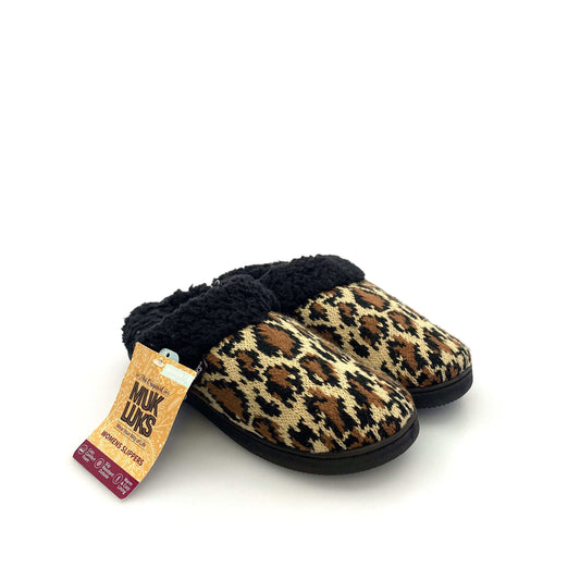 Muk Luks Womens Size M (7/8) Leopard Print Slippers Multicolor NWT