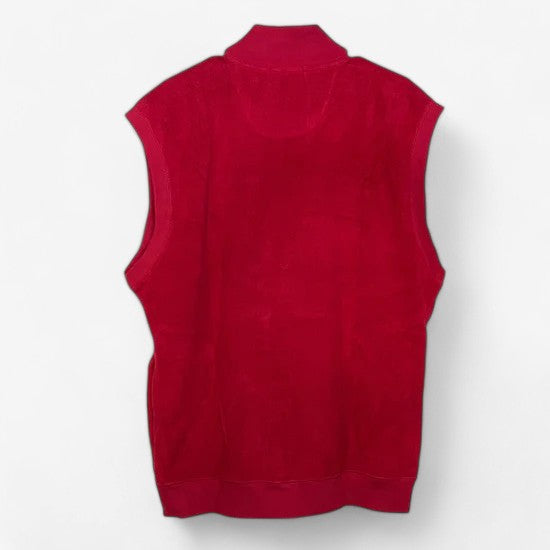 Fusion Men's Red Fleece Full Zip Vest - Size L - Sleeveless