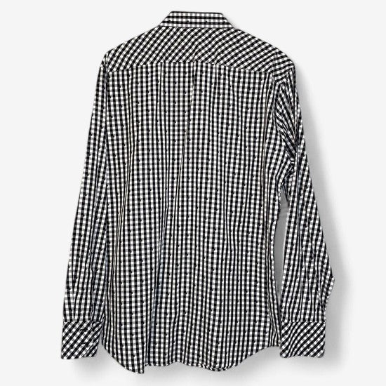 Zachary Prell Men's Black & White Gingham Check Dress Shirt - Size XL