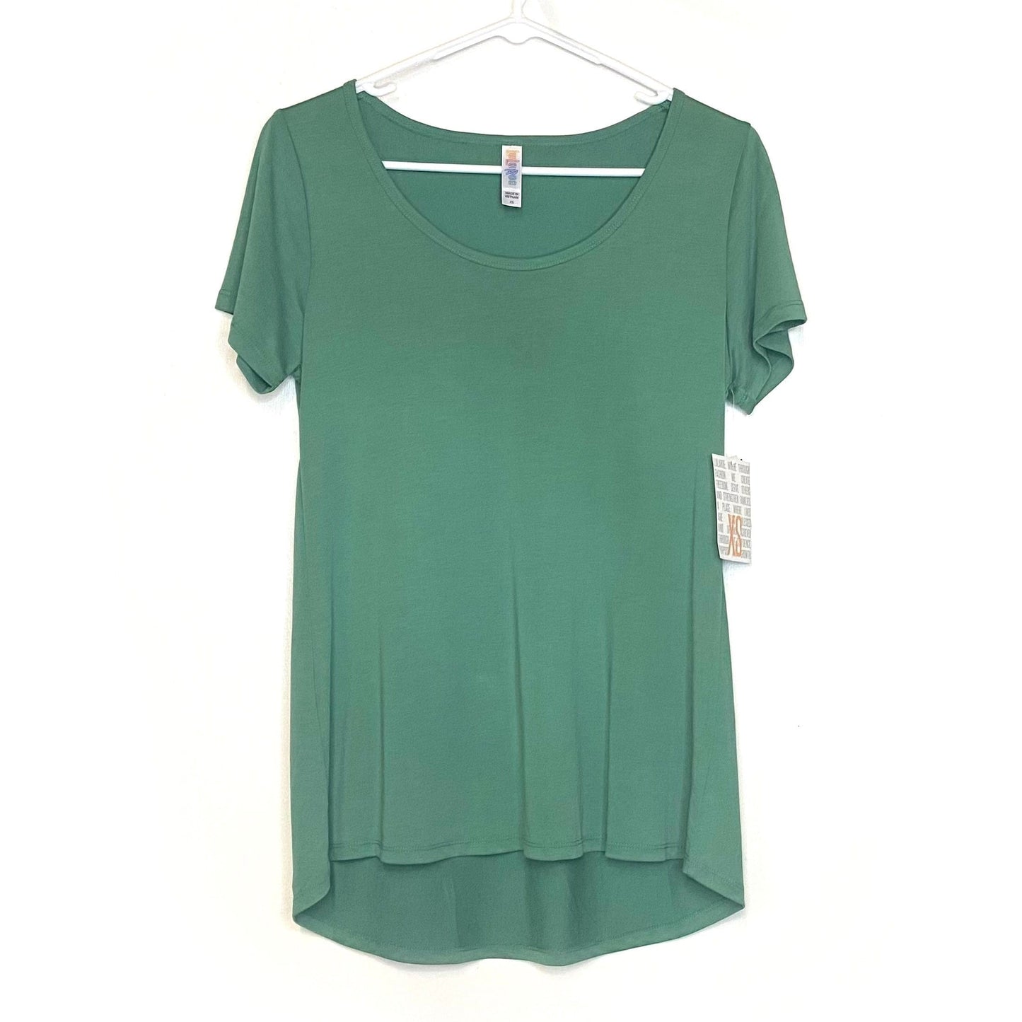 LuLaRoe Womens XS Parakeet Green Classic T Solid T-Shirt S/s NWT
