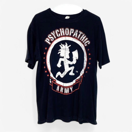 ICP Psychopathic Army Men's L Black Graphic T-Shirt