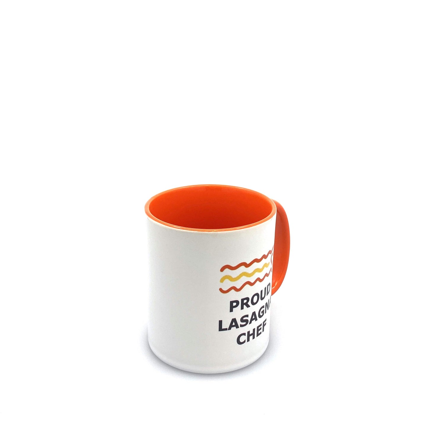 Lasagna Love Chef Charity Volunteer Exclusive Coffee Cup White Orange 12 Fl Oz