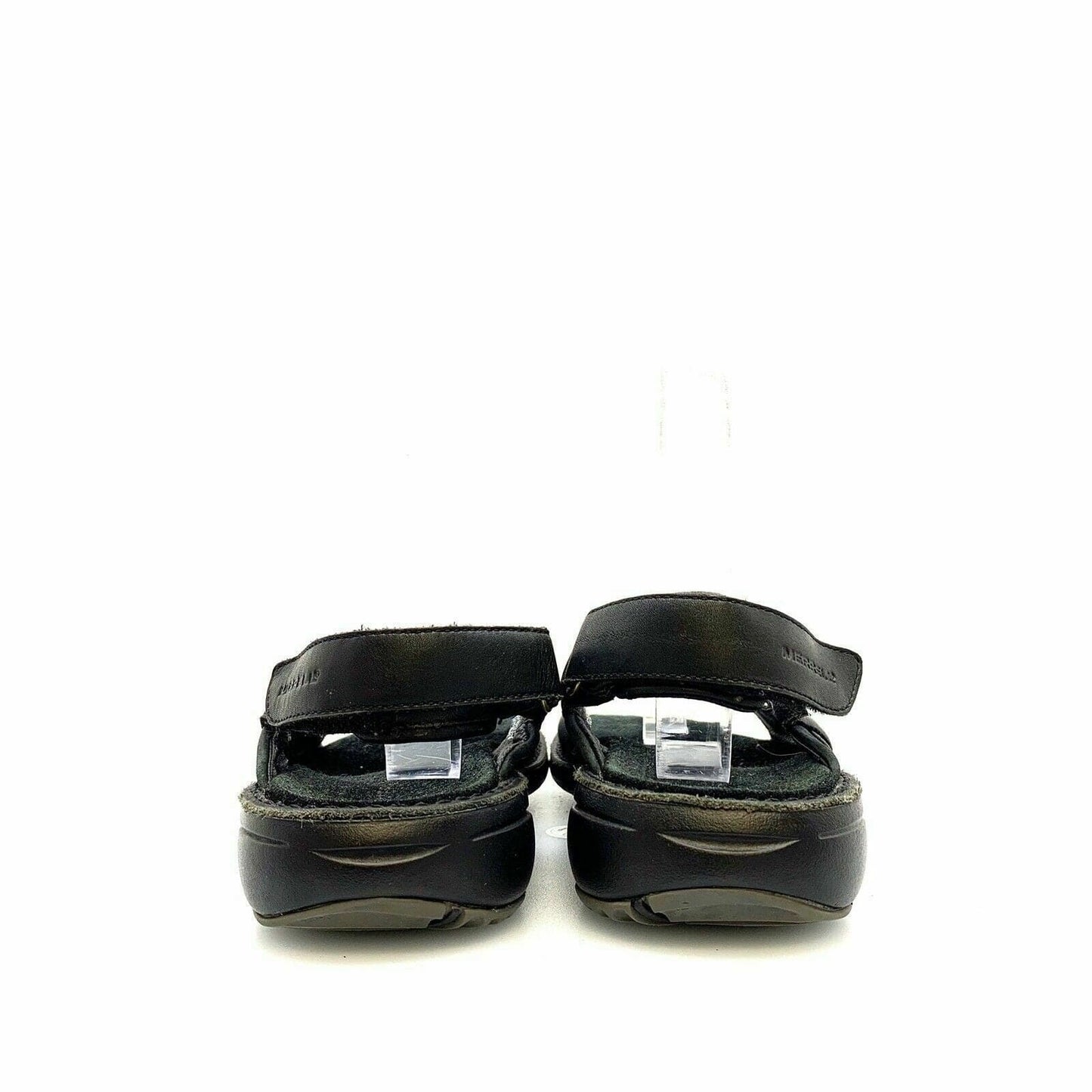 Merrell Womens Size 6 Black Sandals Tetra Slingback Saddle Leather Comfort Shoes