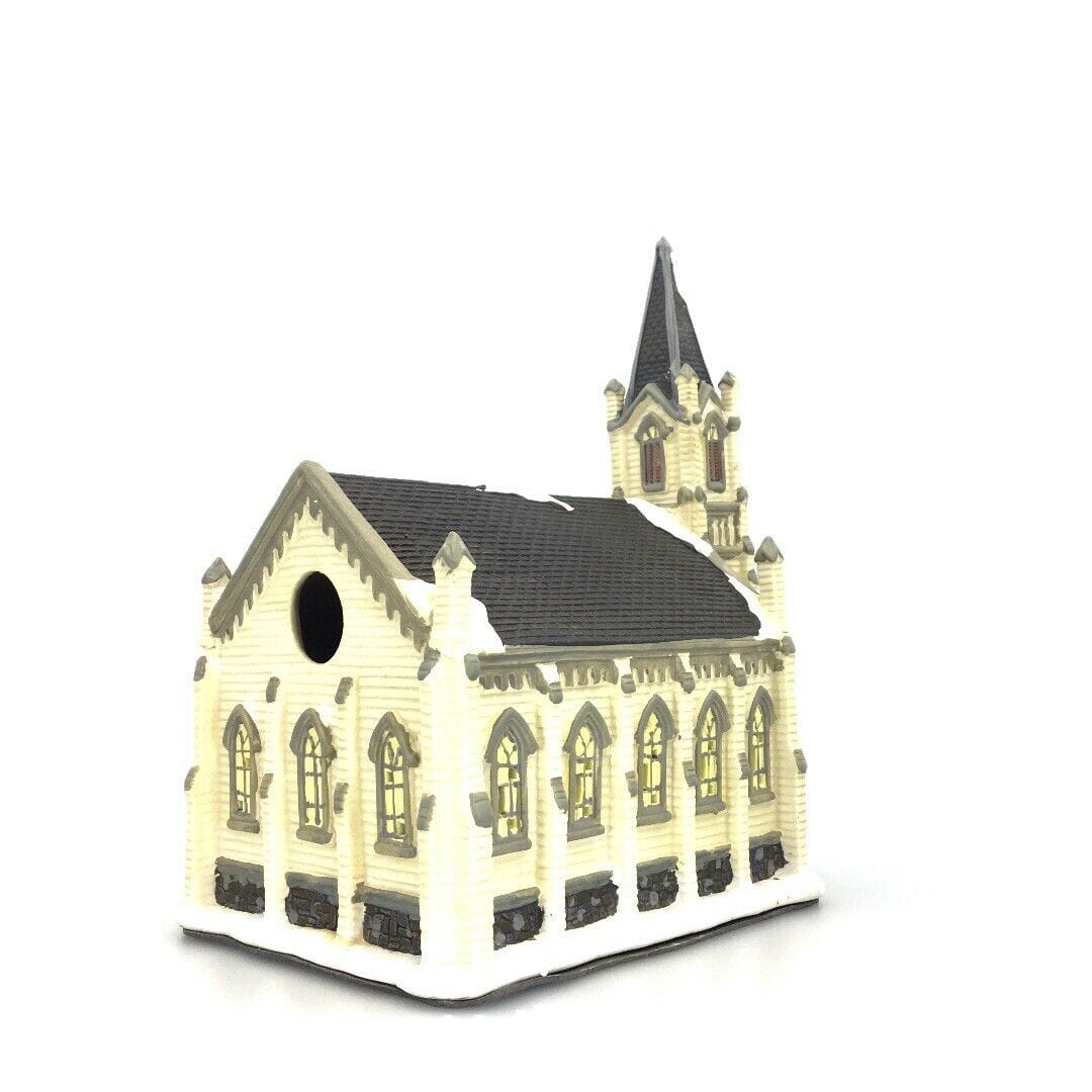 Christmas Village Victorian Church 2008 Holiday Time Collection Vintage w/Box