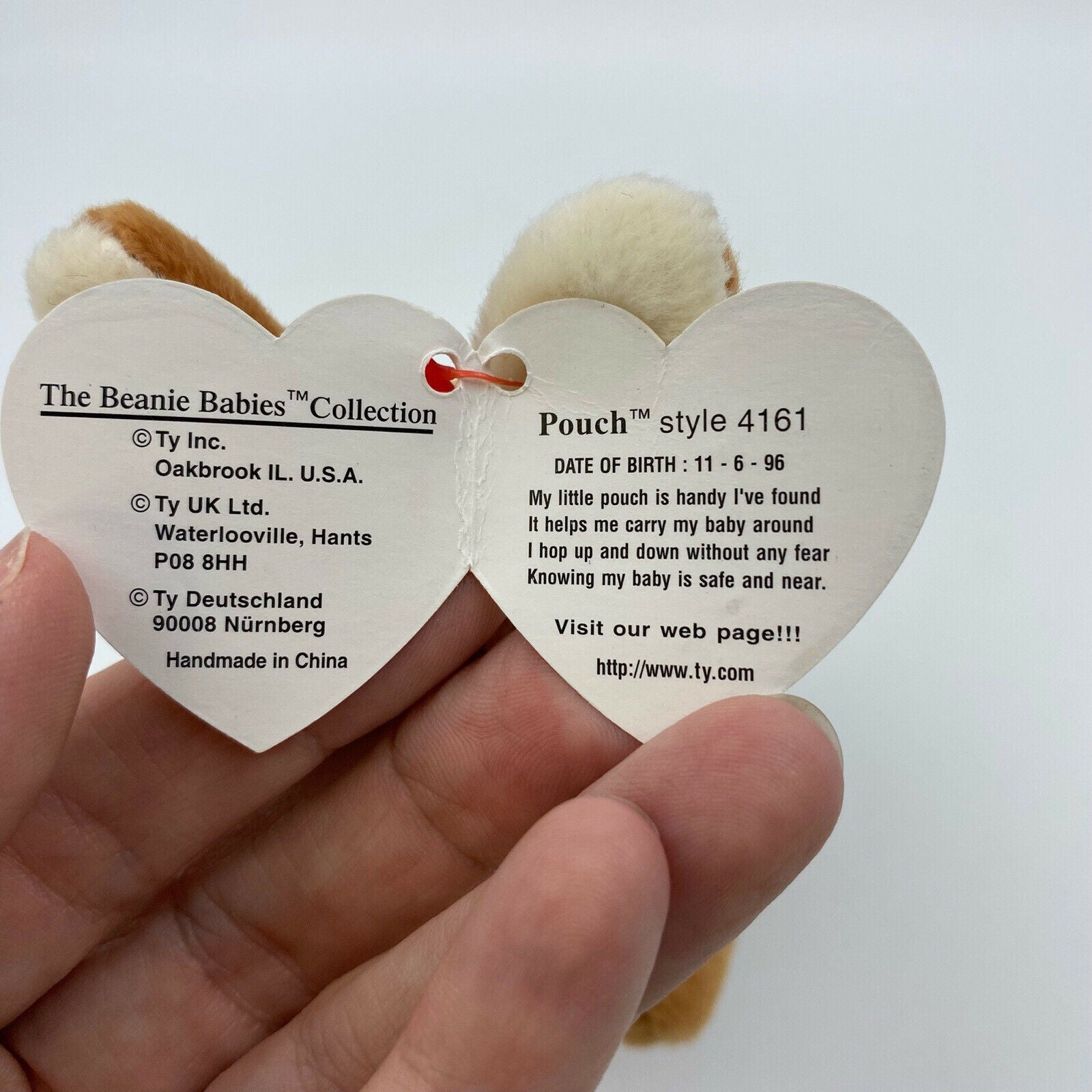 Pouch beanie baby store errors