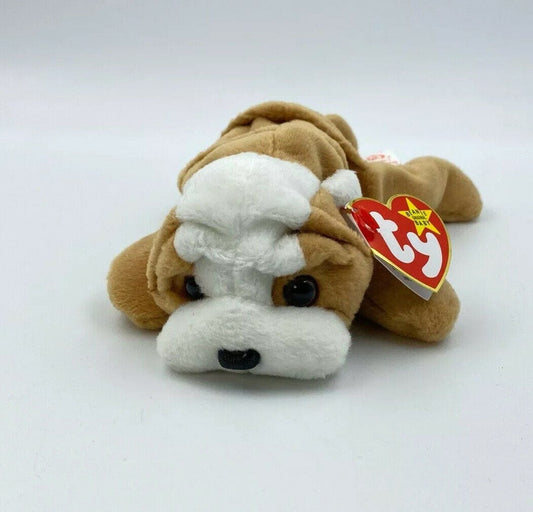 Ty Original Beanie Babies “Wrinkles” The Dog 1996 MINT Condition - Tag Errors
