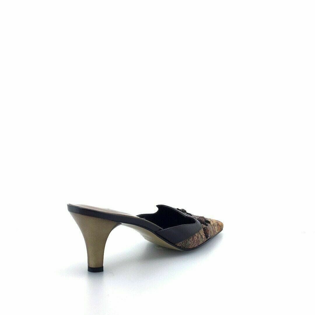 J Renee Womens Lucetta Size 9N Dark Brown Sequined Paisley Heels Dress Pumps