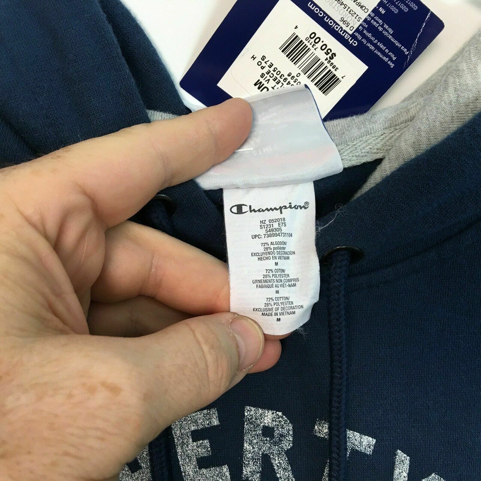 Size hoodie outlet champion