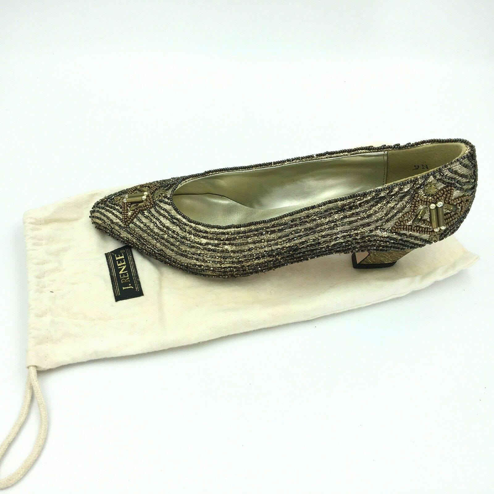 J Renee Evening Heels for Women Bronze Gold Beaded Pumps Parsimony Shoppes J Renee Evening Heels for Women Bronze Gold Beaded Pumps Parsimony Shoppes