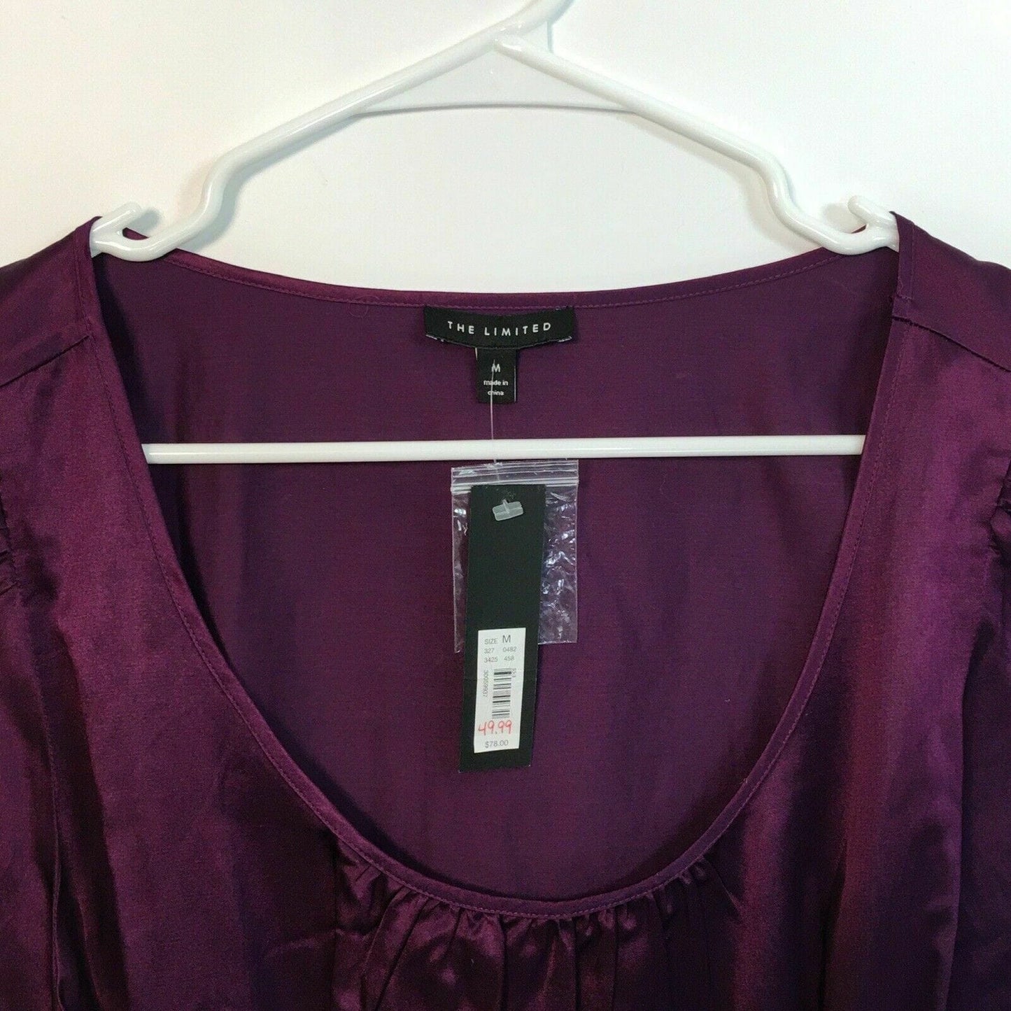 The Limited Womens Size M Purple Short Sleeve Belted Blouson Dress NWT